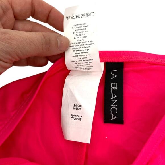 La Blanca Island Goddess Side Shirred Hipster Bottom Pink Size 6 NWOT $56 MSRP - Picture 4 of 7